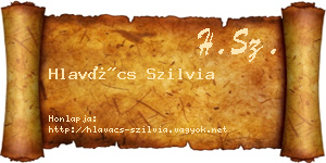 Hlavács Szilvia névjegykártya